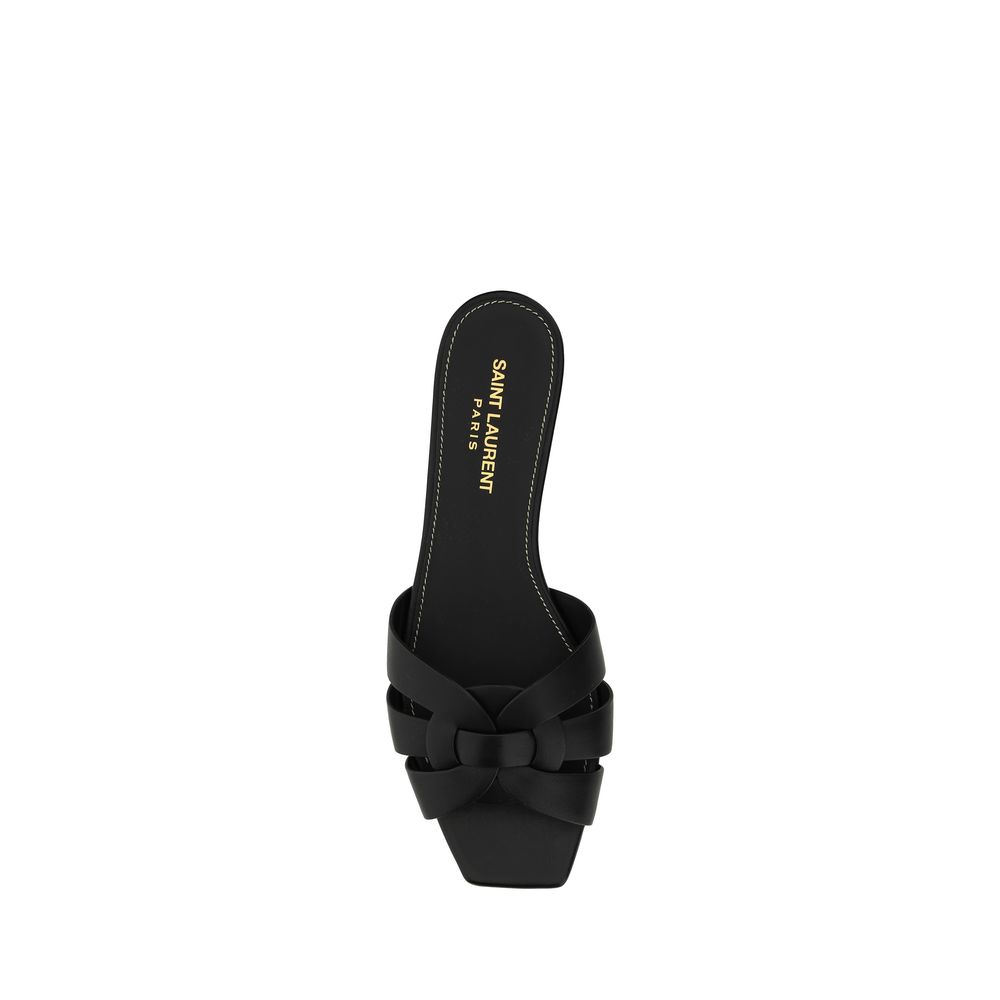 Black Calf Leather Bos Taurus Sandals - Élégance Sélective