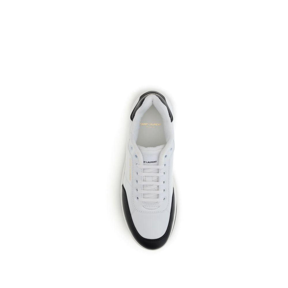 White Calf Leather Bos Taurus Low Top Sneakers - Élégance Sélective