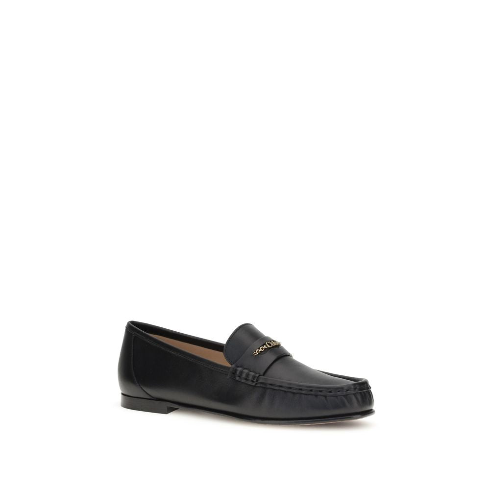 Black Calf Leather Bos Taurus Slip-On Loafers - Élégance Sélective