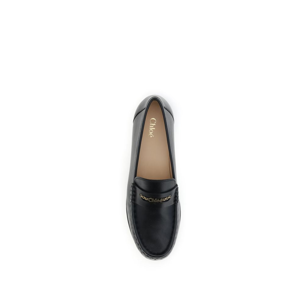 Black Calf Leather Bos Taurus Slip-On Loafers - Élégance Sélective