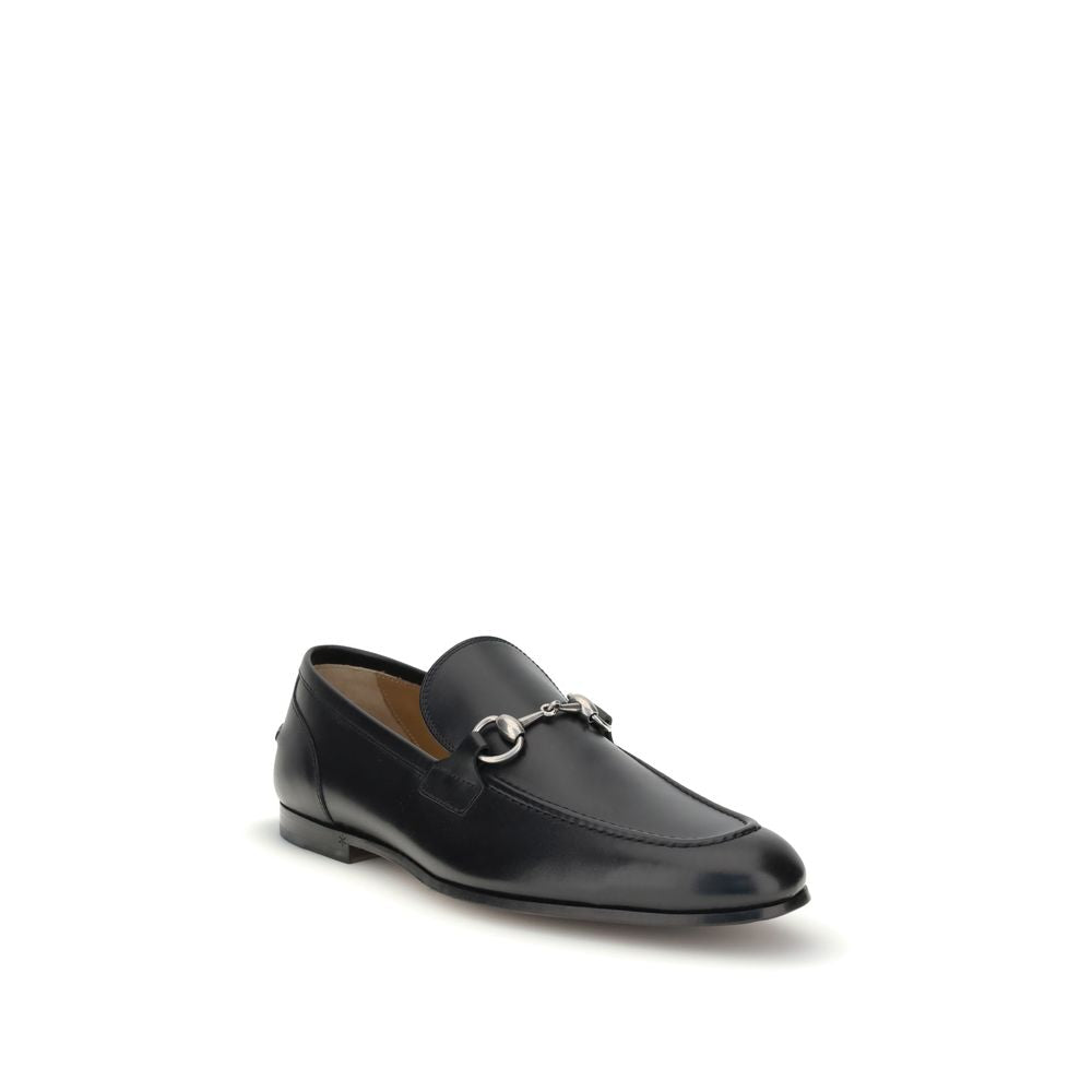 Black Calf Leather Bos Taurus Slip-On Loafers - Élégance Sélective