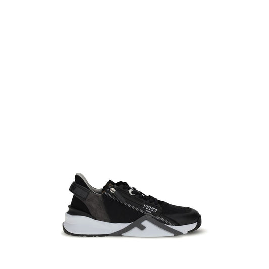 Fendi Gray Calf Leather Bos Taurus Athletic Sneakers - Élégance Sélective