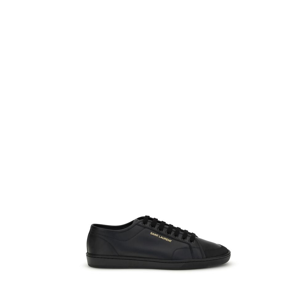 Black Calf Leather Bos Taurus Low Top Sneakers - Élégance Sélective