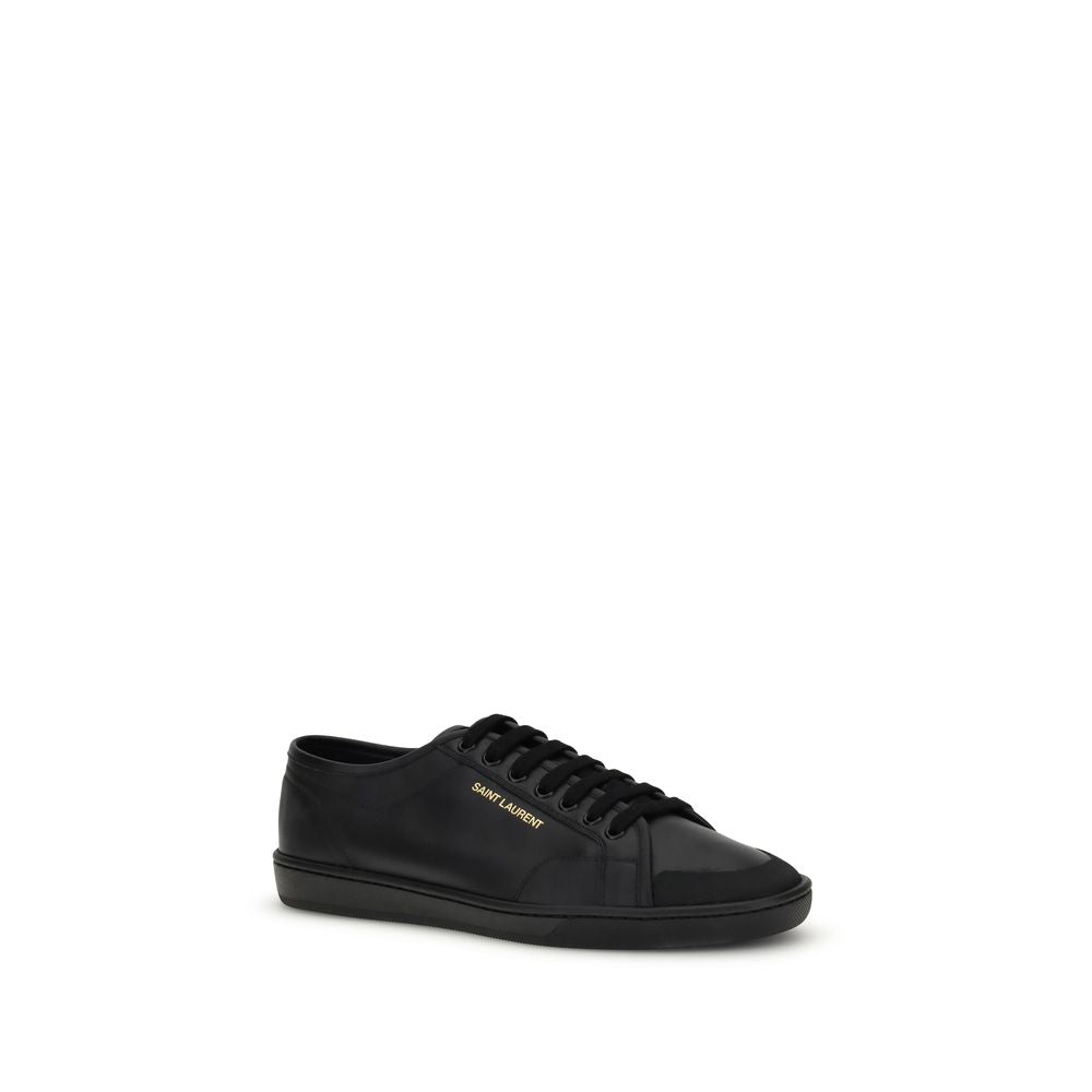 Black Calf Leather Bos Taurus Low Top Sneakers - Élégance Sélective