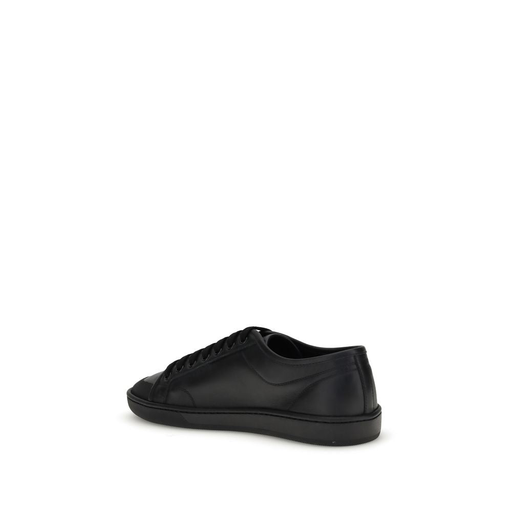 Black Calf Leather Bos Taurus Low Top Sneakers - Élégance Sélective
