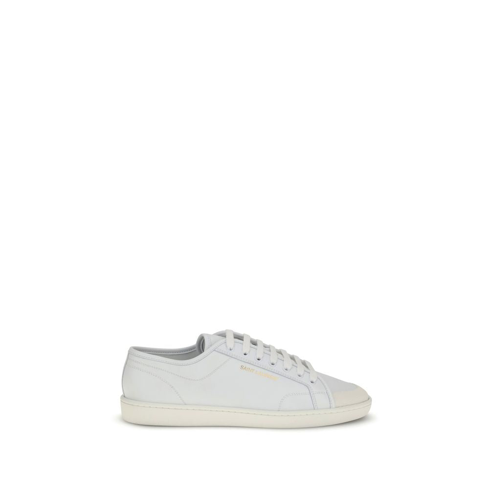White Calf Leather Bos Taurus Low Top Sneakers - Élégance Sélective
