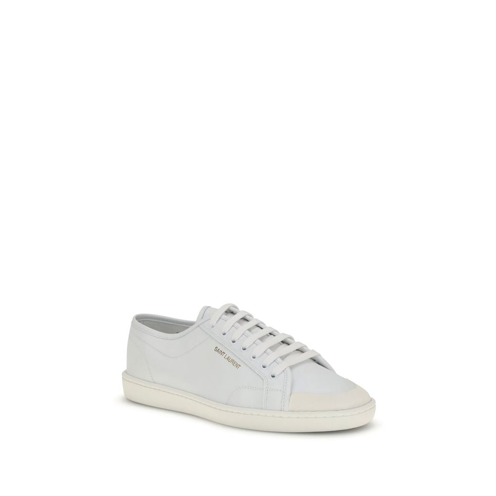 White Calf Leather Bos Taurus Low Top Sneakers - Élégance Sélective