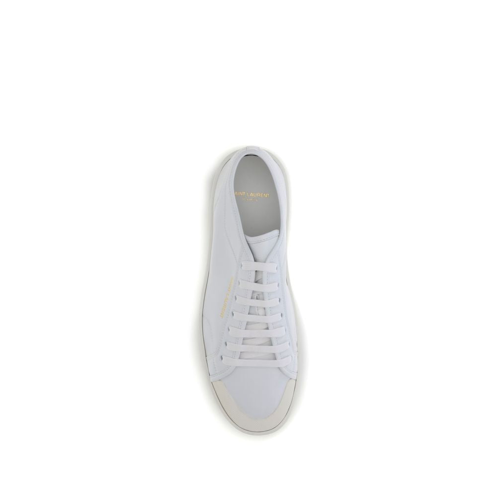 White Calf Leather Bos Taurus Low Top Sneakers - Élégance Sélective