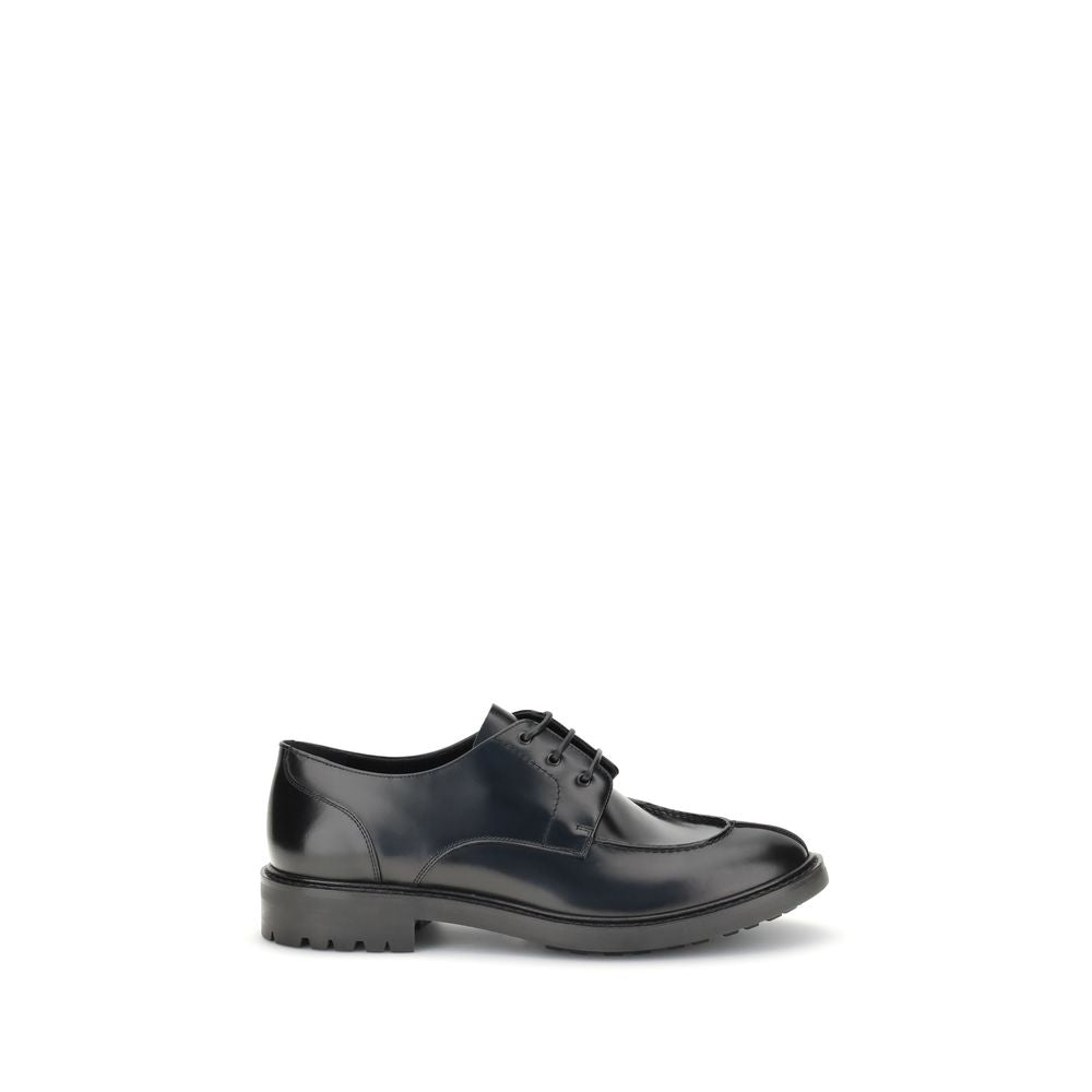 Black Calf Leather Bos Taurus Oxfords And Derbies - Élégance Sélective