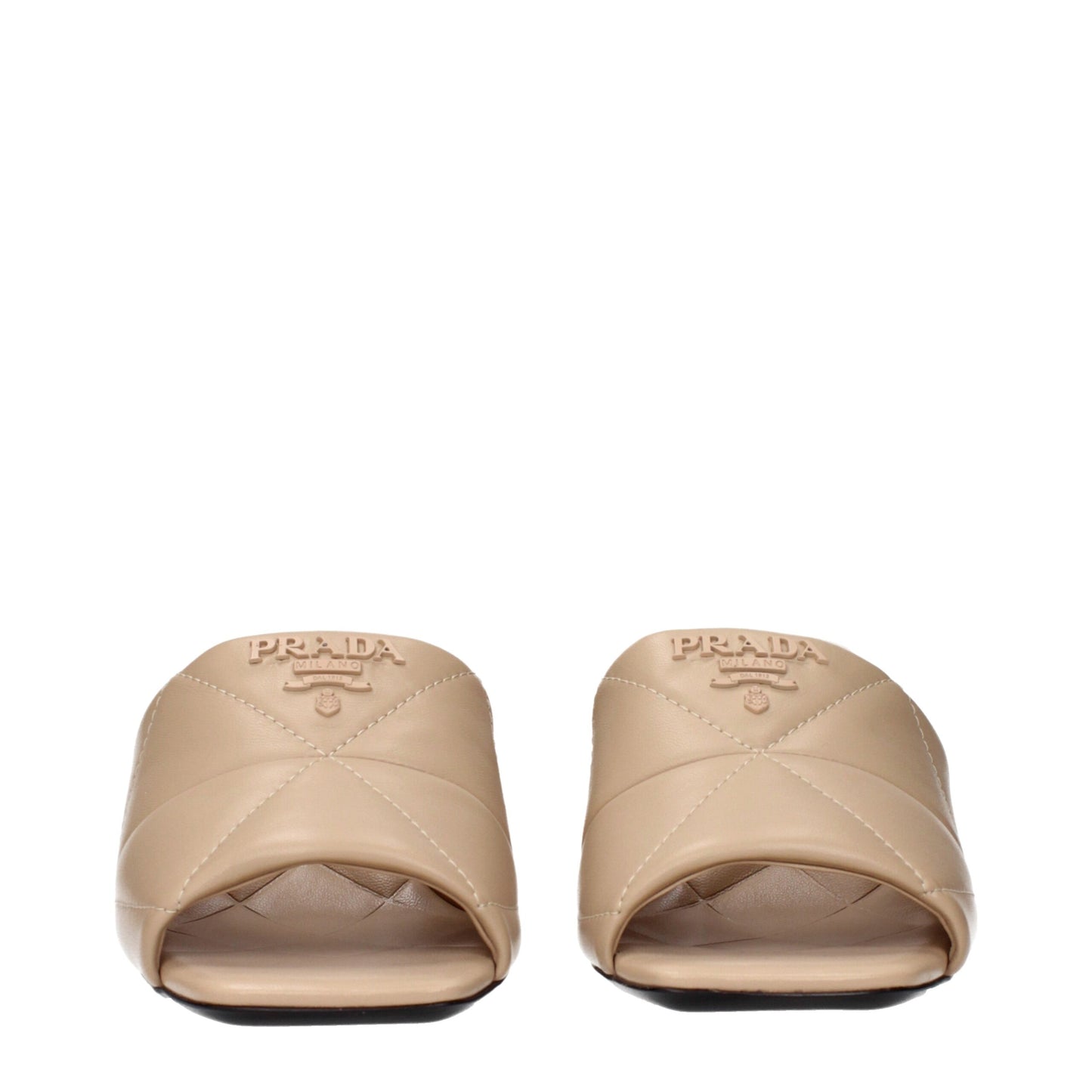 Beige Leather Slippers