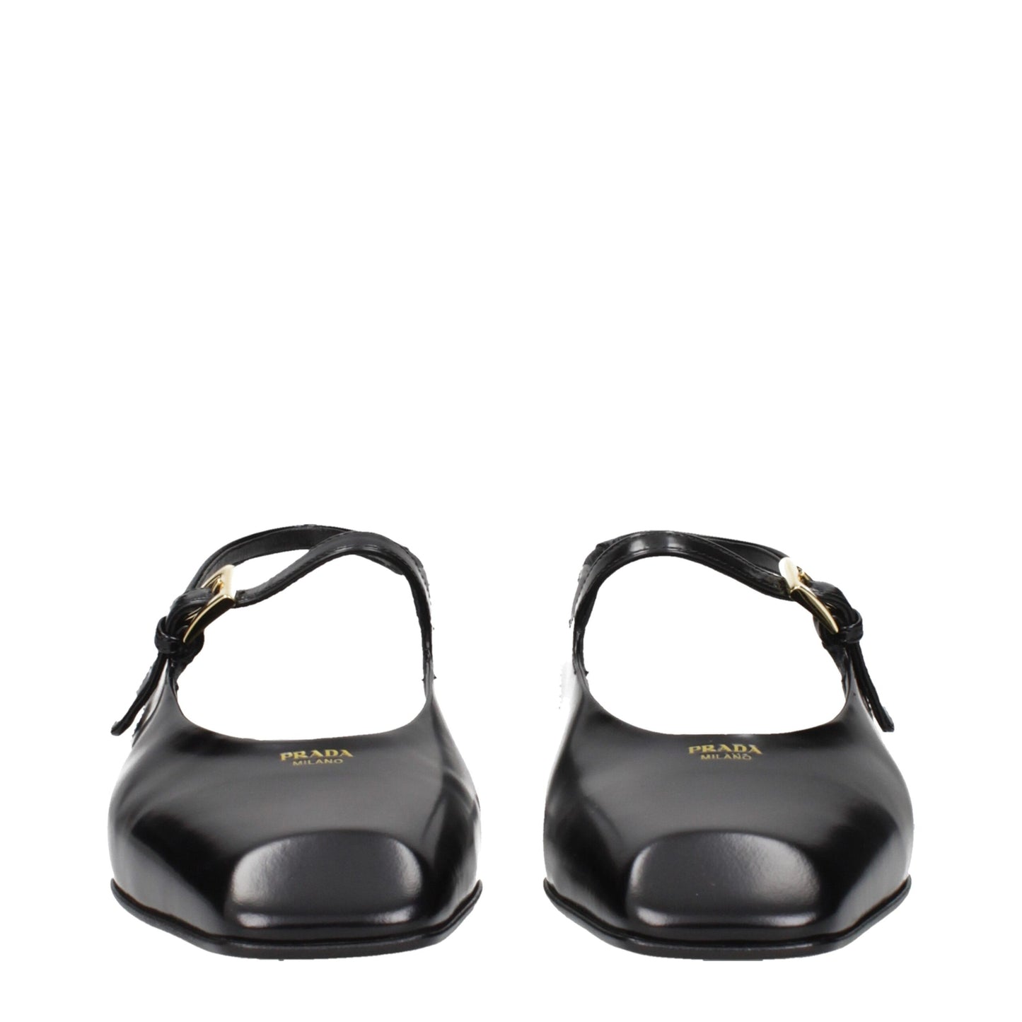 Black Leather Flat Sandals