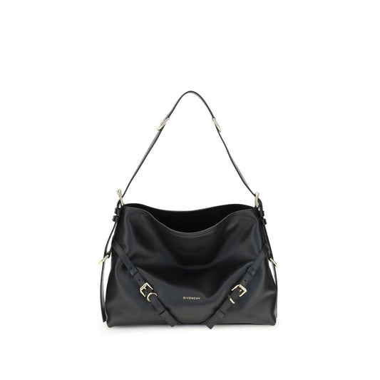 Black Calf Leather Bos Taurus Shoulder Bag - Élégance Sélective
