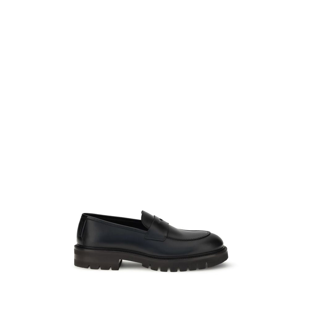 Black Rubber Slip-On Loafers - Élégance Sélective
