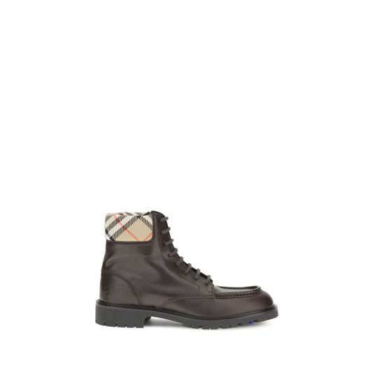 Brown Calf Leather Bos Taurus Lace-Up Boots - Élégance Sélective