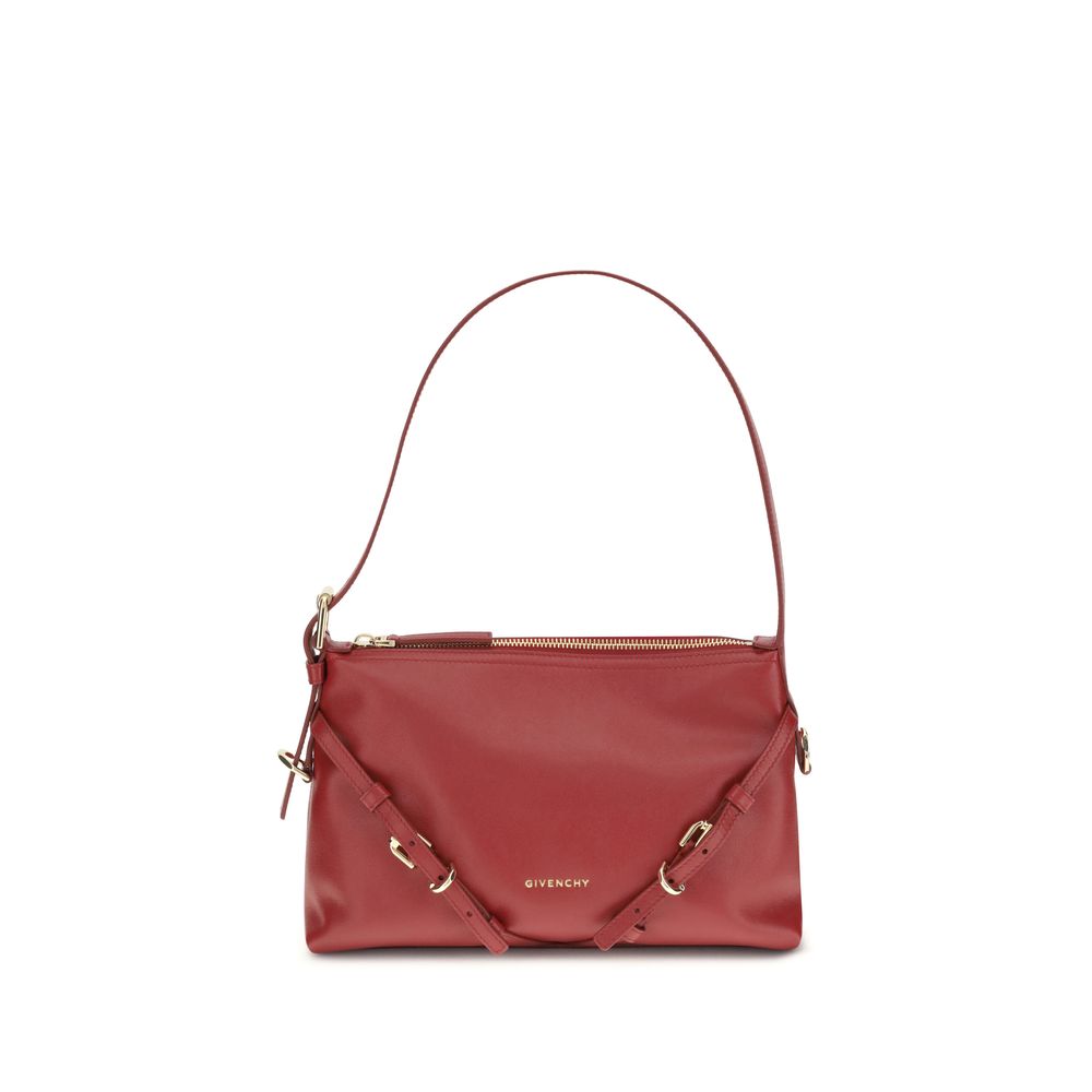 Red Calf Leather Bos Taurus Shoulder Bag - Élégance Sélective