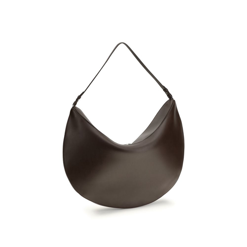 Brown Calf Leather Bos Taurus Shoulder Bag - Élégance Sélective