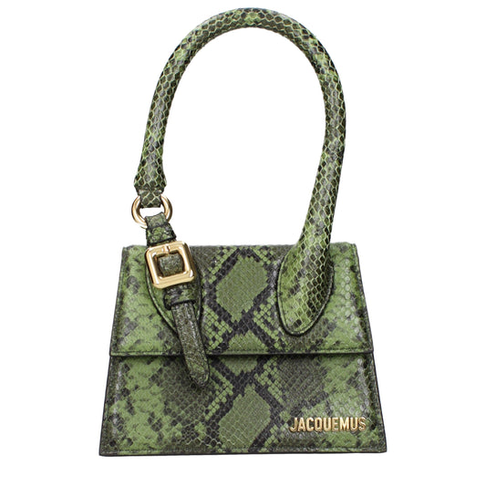 Green Leather Handbag - Élégance Sélective