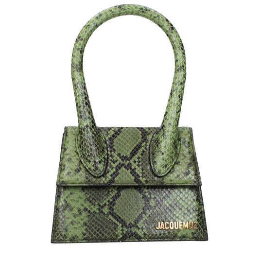 Green Leather Handbag - Élégance Sélective