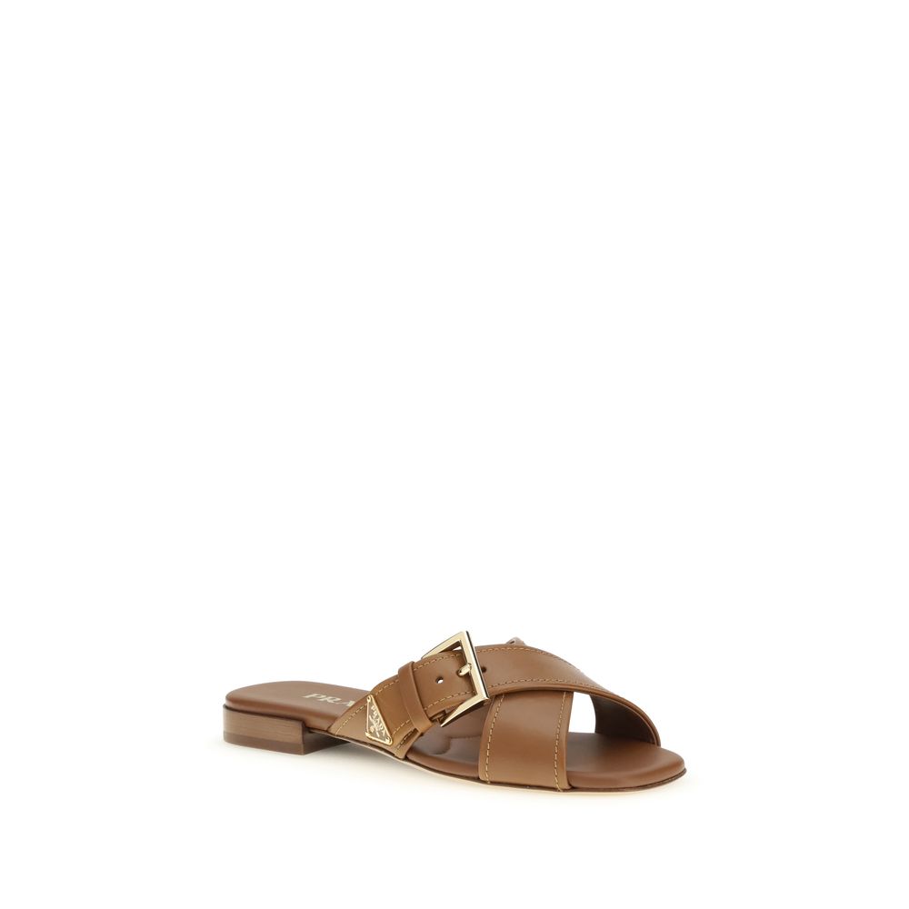 Brown Calf Leather Bos Taurus Sandals