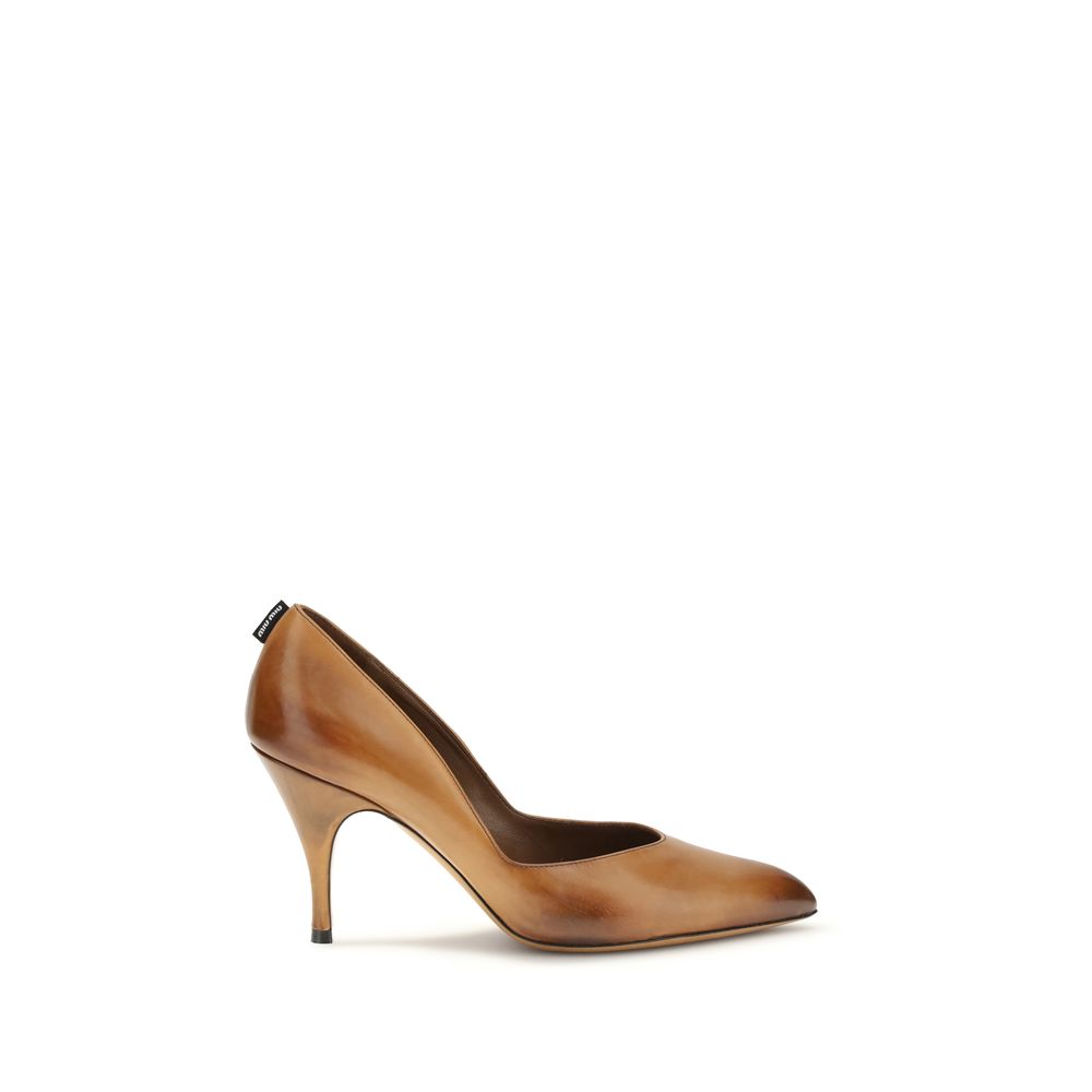 Beige Calf Leather Bos Taurus Pumps - Élégance Sélective