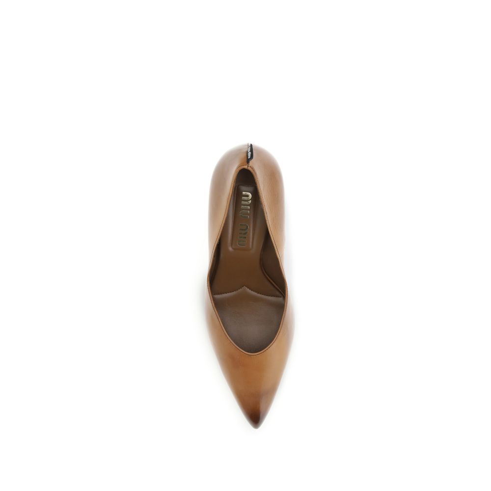 Beige Calf Leather Bos Taurus Pumps - Élégance Sélective