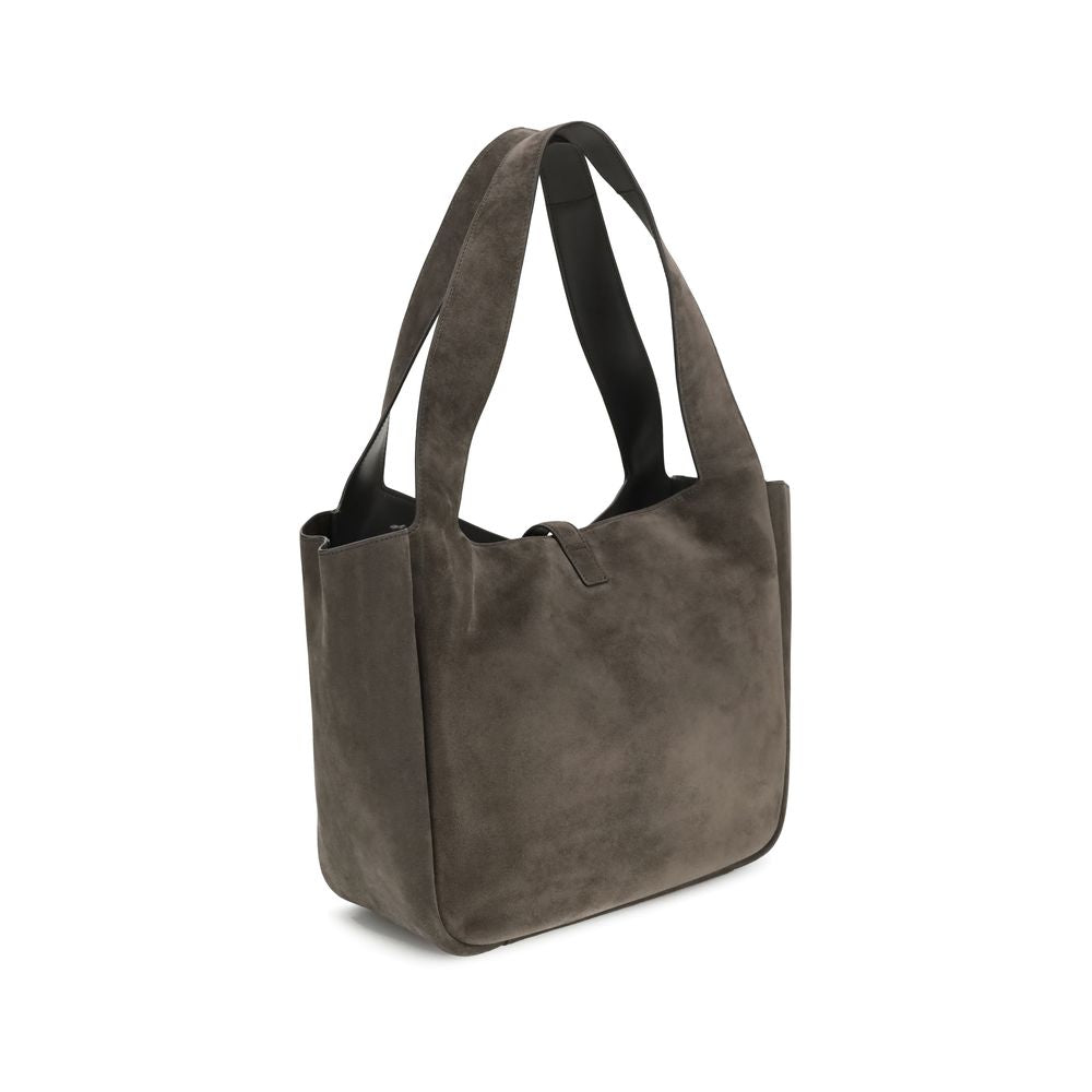 Brown Calf Leather Bos Taurus Shoulder Bag - Élégance Sélective