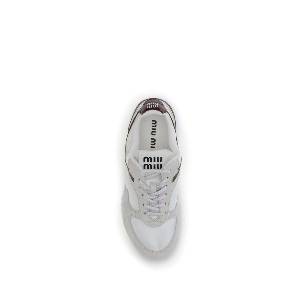 White Calf Leather Bos Taurus Athletic Sneakers