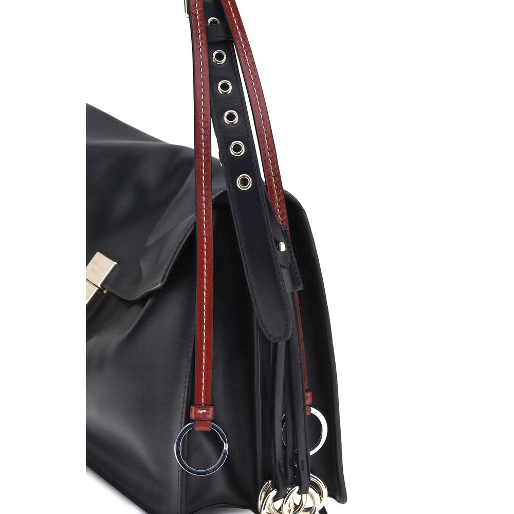Black Calf Leather Bos Taurus Shoulder Bag