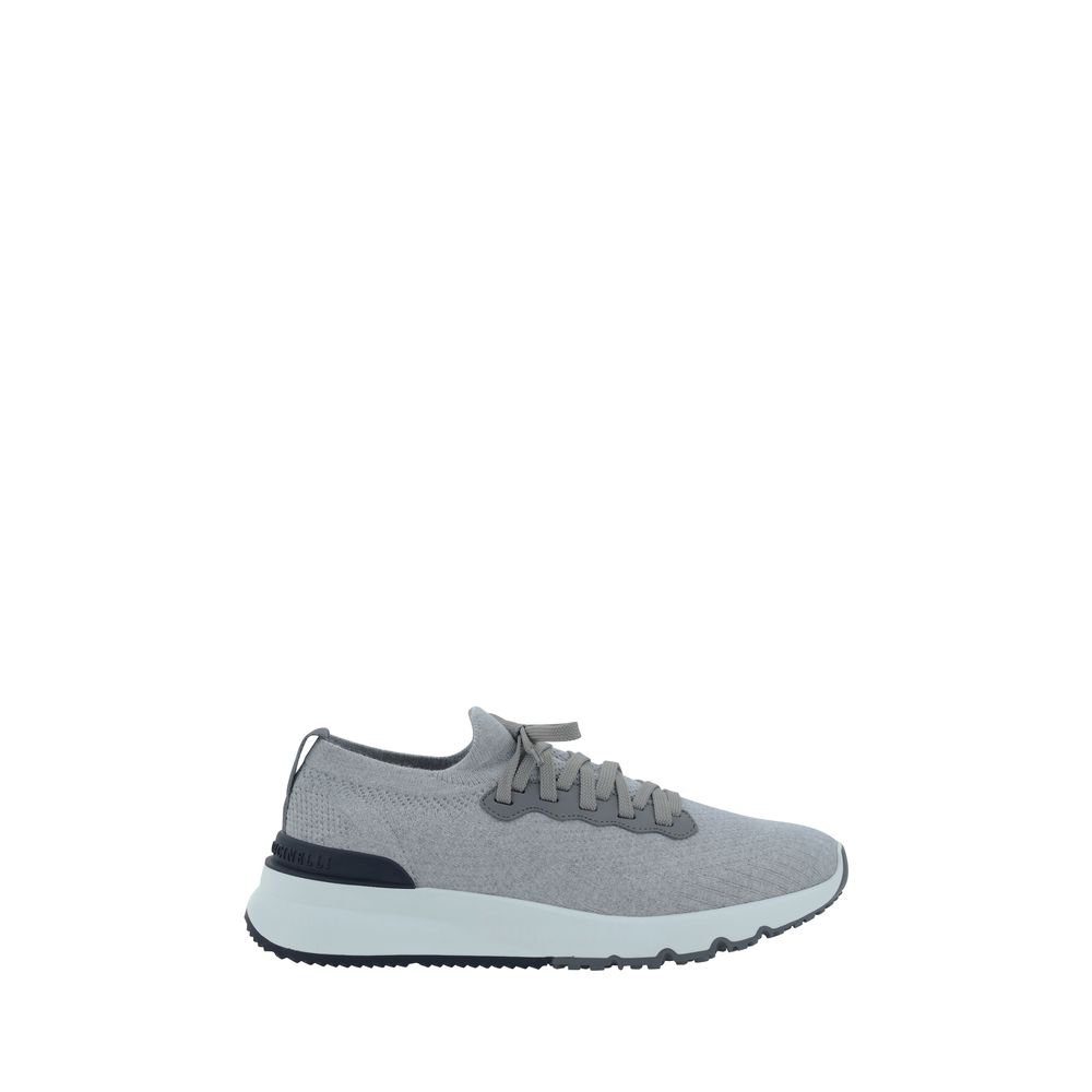 Gray Rubber Low Top Sneakers - Élégance Sélective
