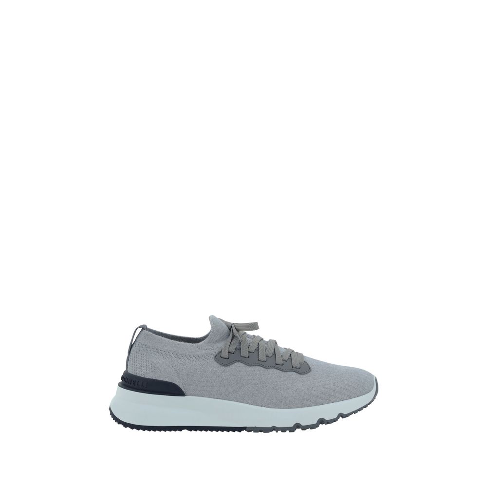 Gray Rubber Low Top Sneakers - Élégance Sélective