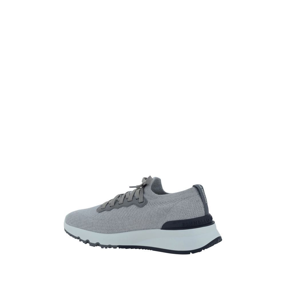 Gray Rubber Low Top Sneakers - Élégance Sélective