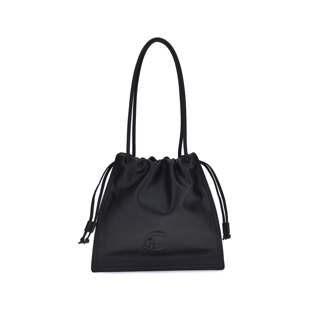 Black Calf Leather Bos Taurus Handbag - Élégance Sélective