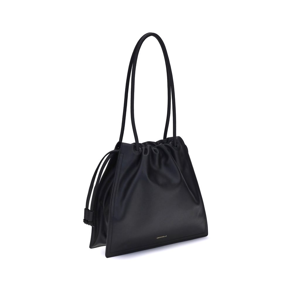 Black Calf Leather Bos Taurus Handbag - Élégance Sélective