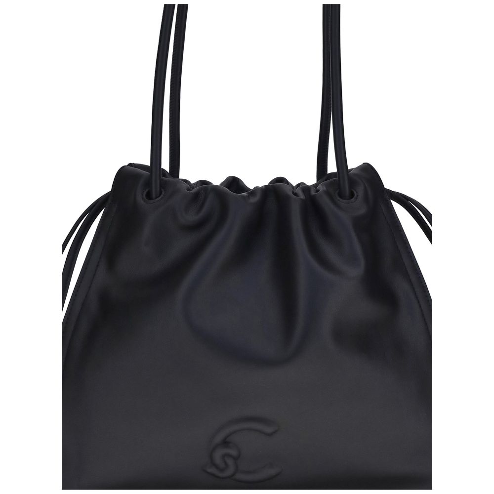 Black Calf Leather Bos Taurus Handbag - Élégance Sélective