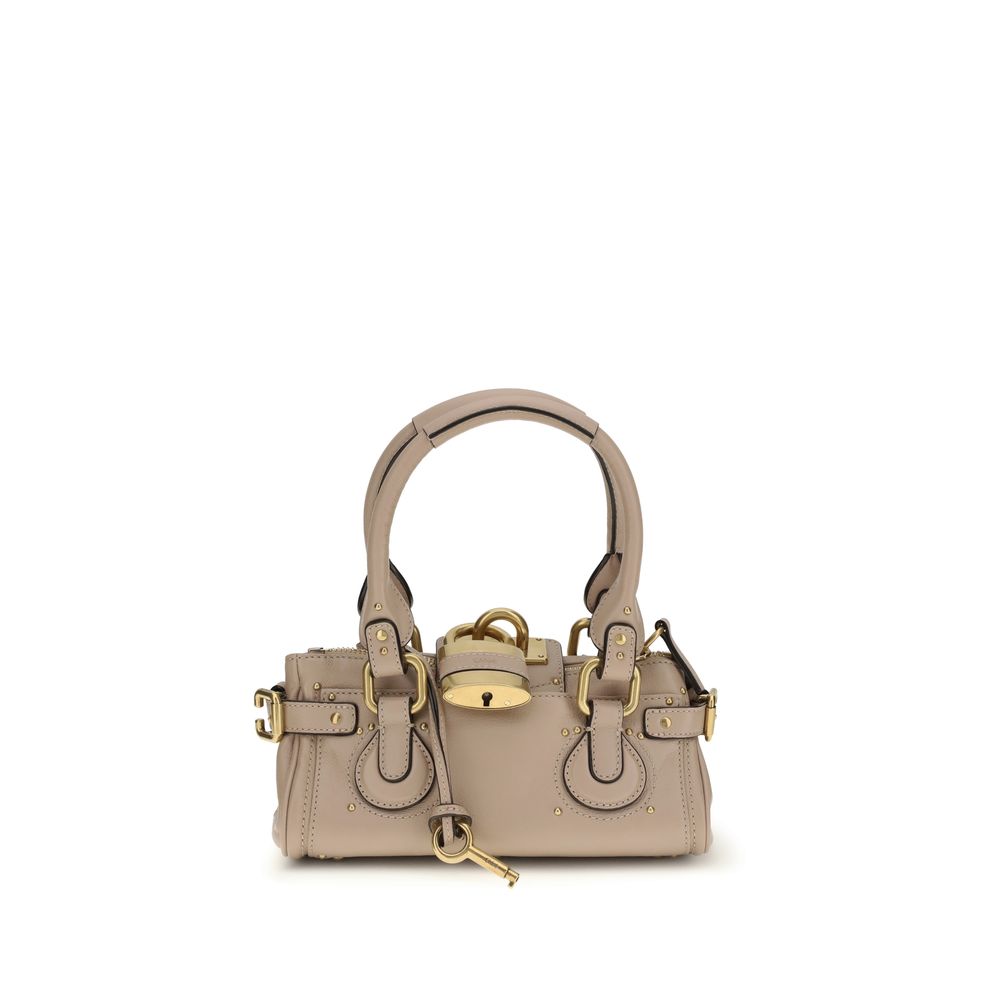 Beige Calf Leather Bos Taurus Shoulder Bag - Élégance Sélective