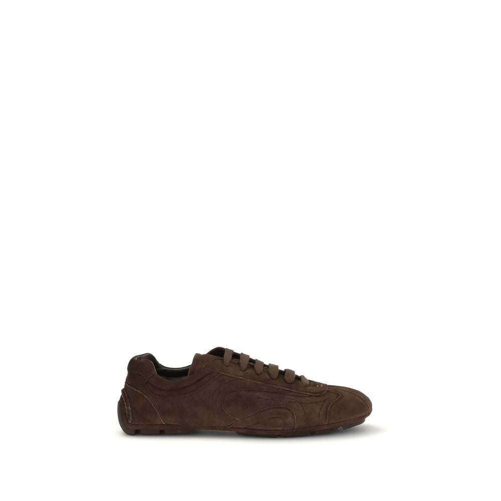 Brown Calf Leather Bos Taurus Athletic Sneakers - Élégance Sélective