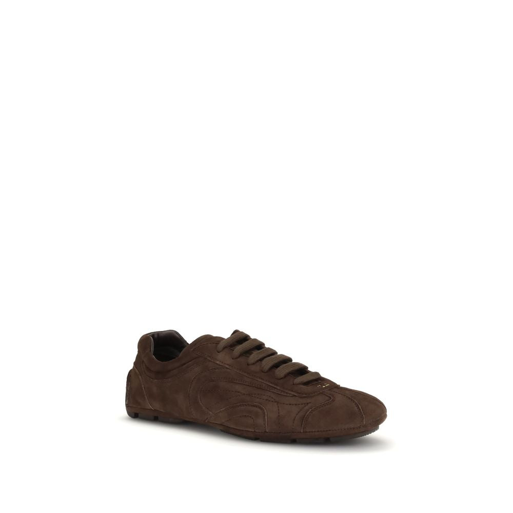 Brown Calf Leather Bos Taurus Athletic Sneakers - Élégance Sélective